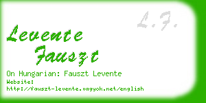 levente fauszt business card